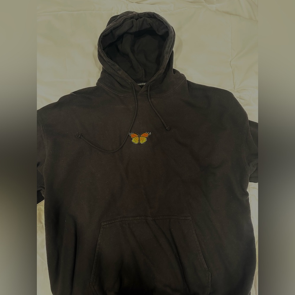 brandy melville/john galt hoodie - embroidered butterfly design